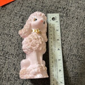 Vintage pink spaghetti poodle 6”
